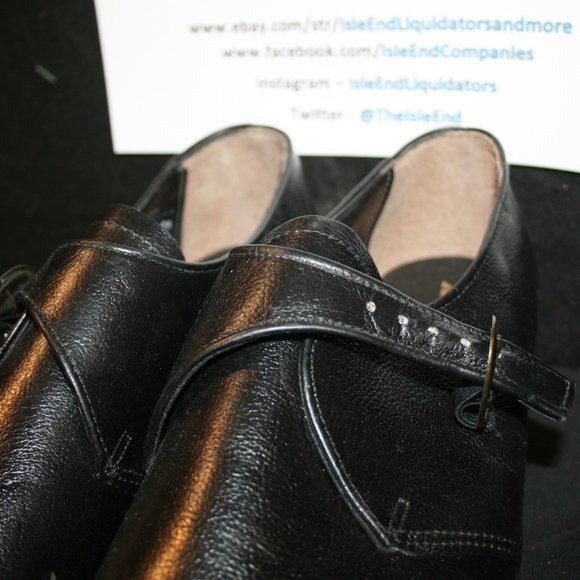 Barclay Black Loafer Dress Shoes with Buckle Used - Picture 4 of 16